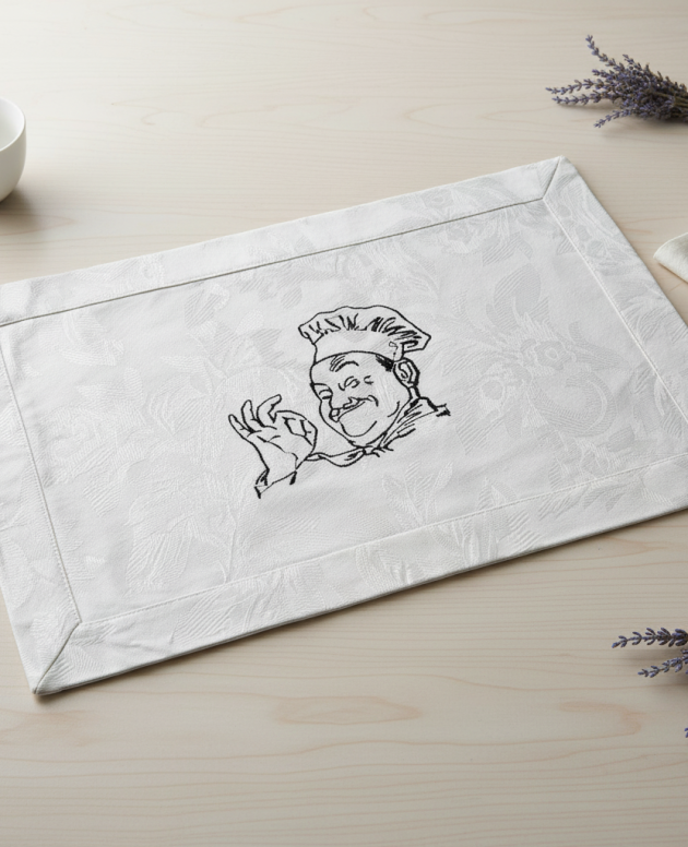 The Artisanal Chef's Hand Embroidered Linen (6 Piece Set)