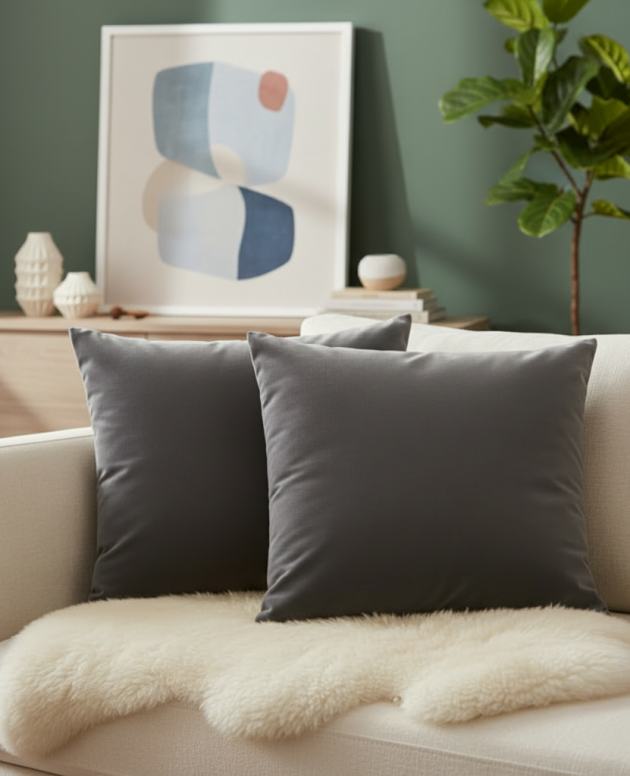 Premium Quilted Hollow Fibre Cushion (Pack of 2)